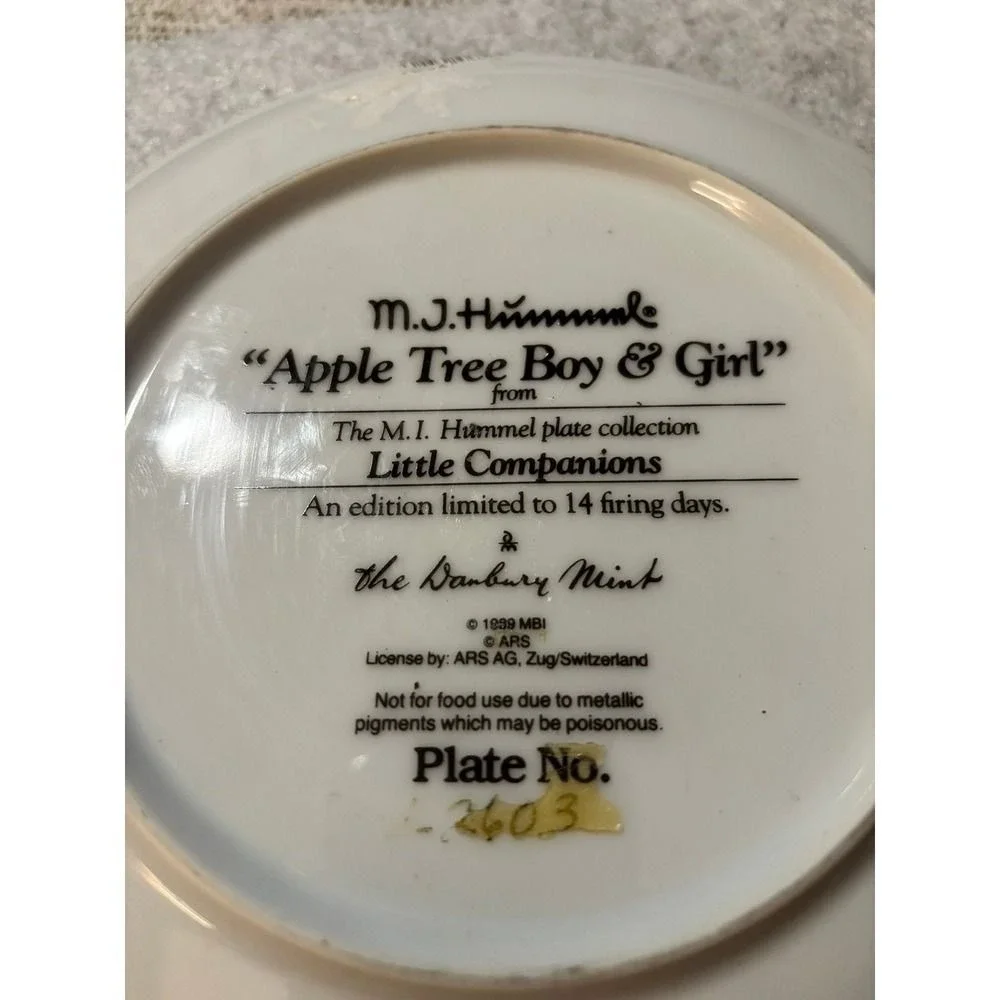 Plate Danbury Mint Apple Tree Boy and Girl